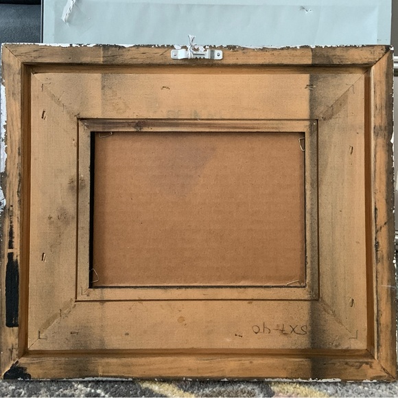 Original Still life Onion Radish Green Tomato in Silver Leaf Frame 5x7 inch - Picture 4 of 4